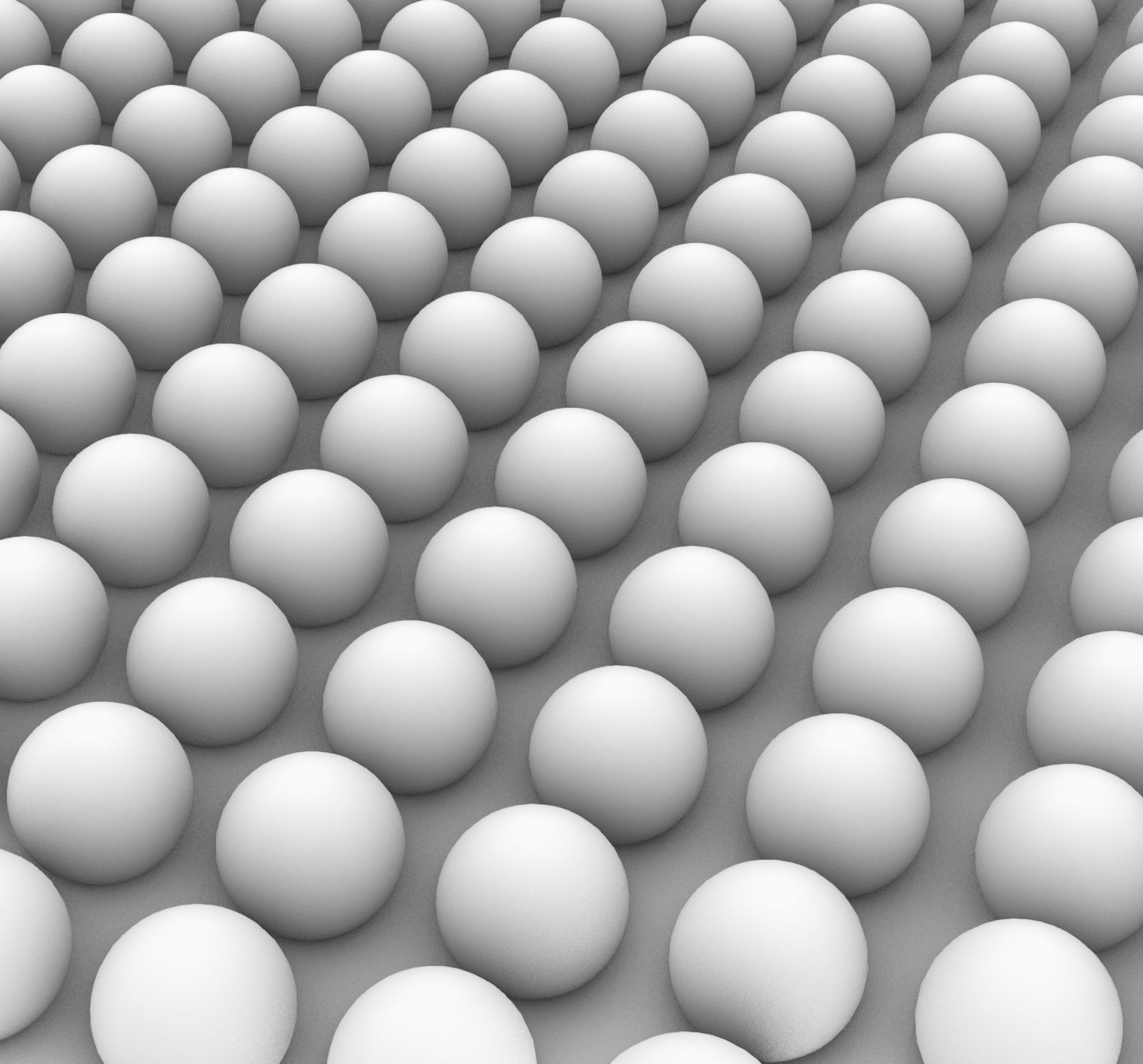 An up close rendering of the ping pong balls
