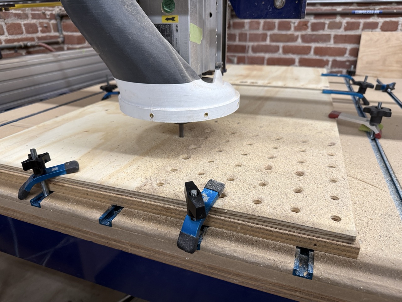 The CNC router cutting