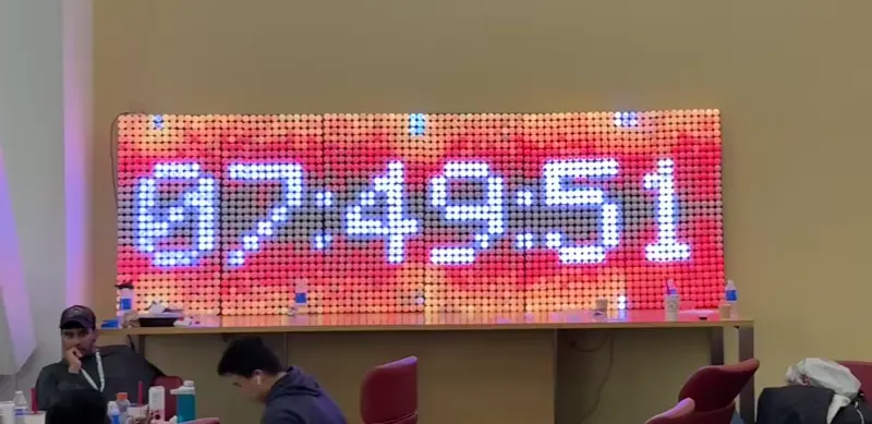 Fire countdown effect.
