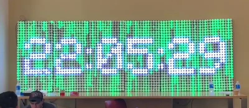 Matrix countdown effect.