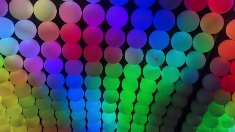 A rainbow swirl animation.